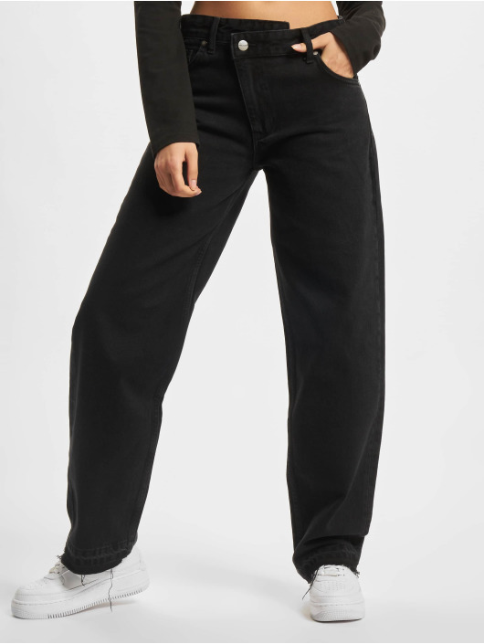 PEGADOR Loose Fit Jeans Shaw Asymmetrical Loose schwarz