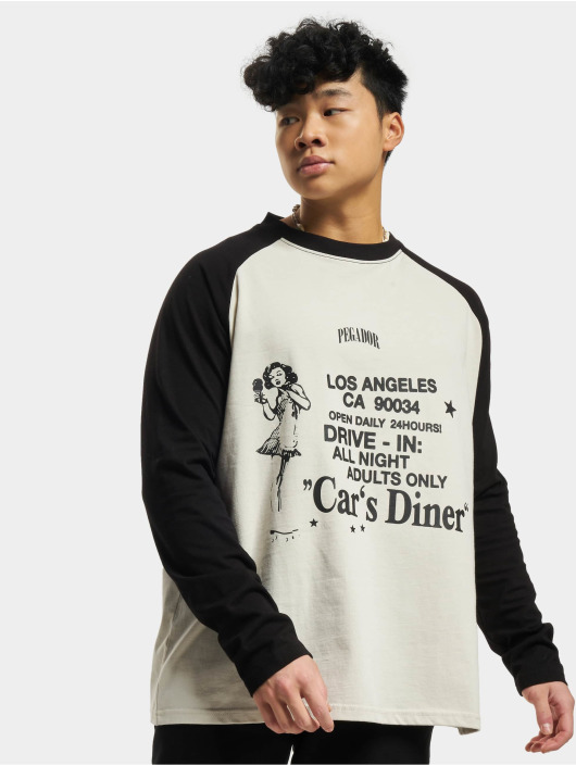 PEGADOR Maglietta a manica lunga Dine Oversized Raglan Vintage beige