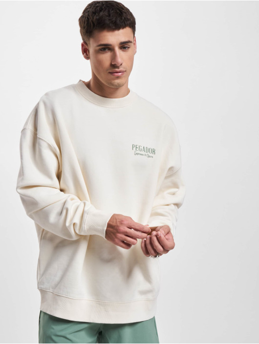 PEGADOR Herren Pullover Racoon Oversized in weiß