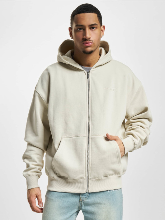 PEGADOR Sweat capuche zippé Colne Logo Oversized Vintage beige