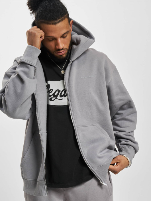 PEGADOR Sweatvest Logo Oversized Vintage grijs
