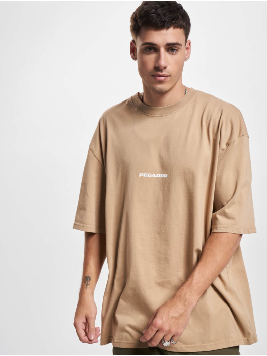 PEGADOR T-paidat Colne Logo Oversized ruskea