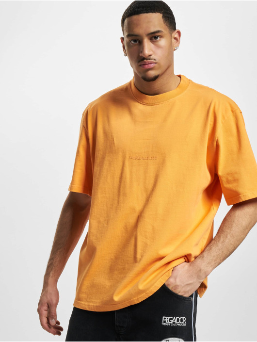 PEGADOR T-shirt Colne Logo Oversized Vintage arancio