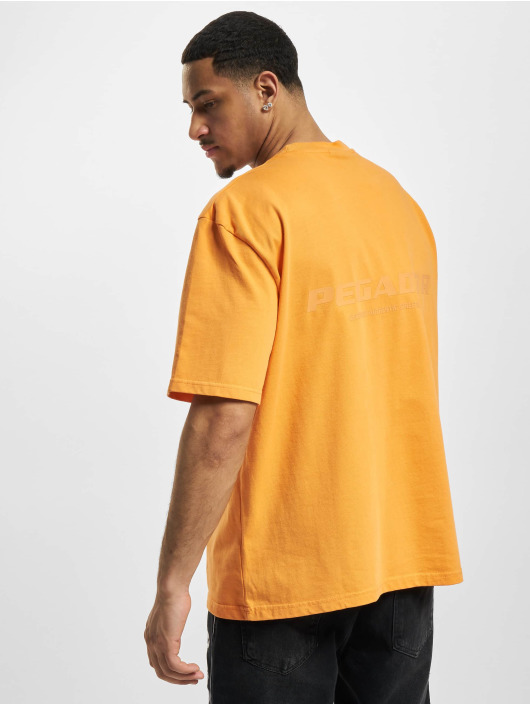 PEGADOR T-shirt Colne Logo Oversized Vintage arancio