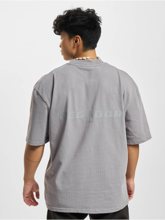 PEGADOR t-shirt Colne Logo Oversized Vintage grijs