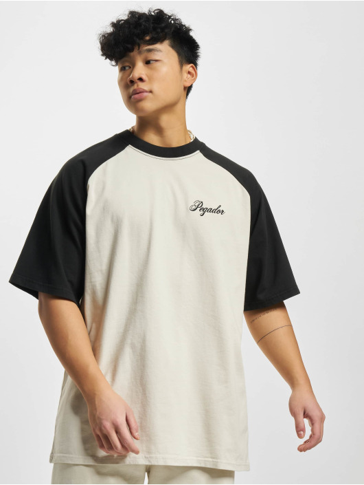 PEGADOR T-shirts Hudson Raglan Oversized Tee Vintage Washed Angels Cream beige