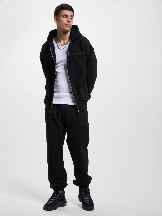 PEGADOR Vetoketjuhupparit Logo Oversized musta