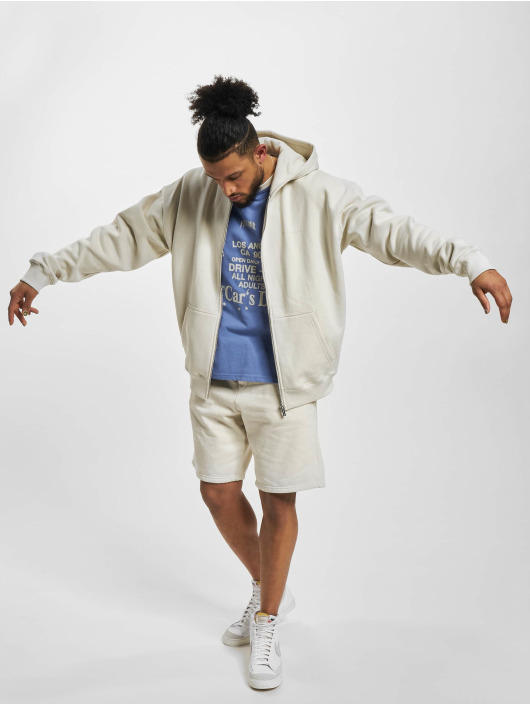 PEGADOR Zip Hoodie Logo Oversized Vintage beige