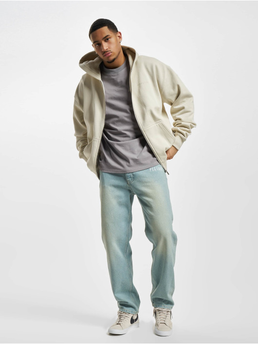 PEGADOR Zip Hoodie Colne Logo Oversized Vintage beige