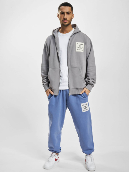 PEGADOR Zip Hoodie Salal Oversized Vintage grau