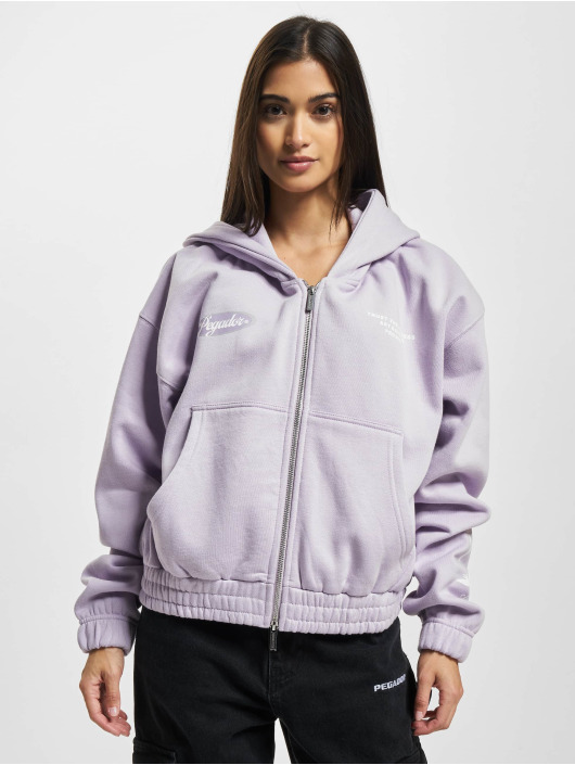 PEGADOR Zip Hoodie Hills Cropped lilla
