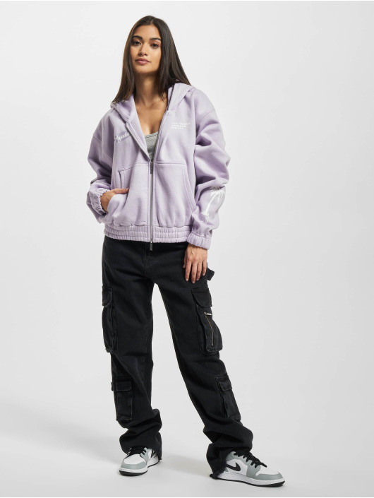PEGADOR Zip Hoodie Hills Cropped lilla