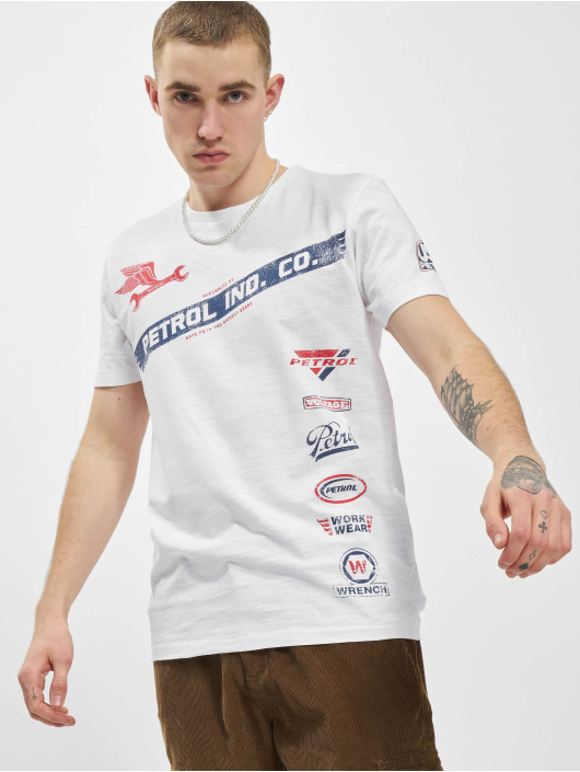 Petrol Industries T-paidat Crew valkoinen