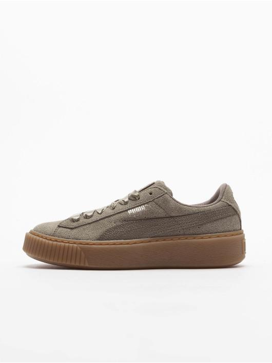 puma suede grise semelle marron