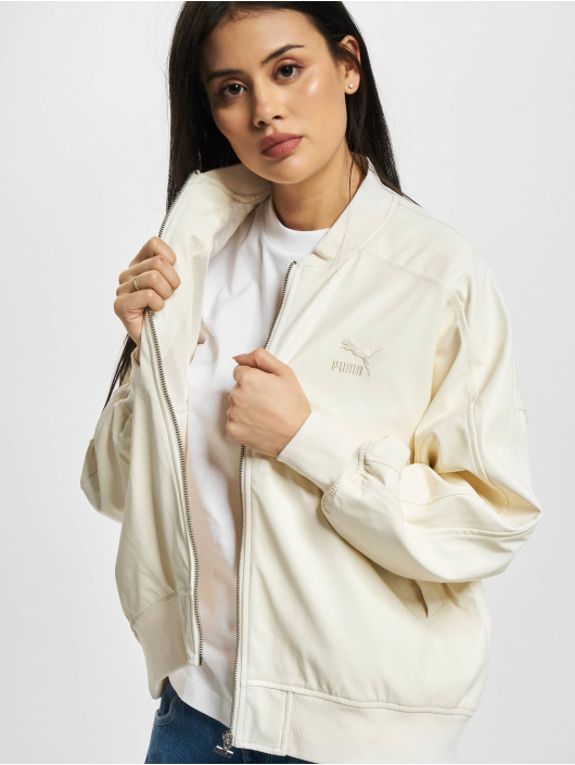 Puma Letecká bunda T7 Oversized Faux Leather béžový