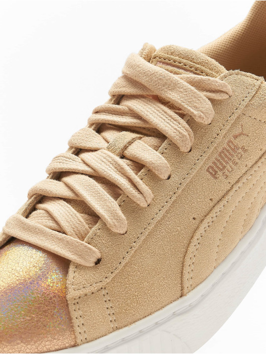 puma suede platform beige