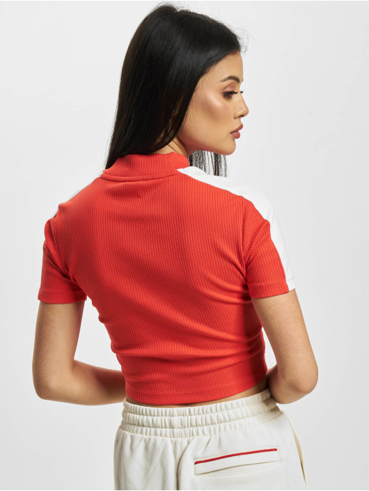 Puma t-shirt Rib Mock Neck rood