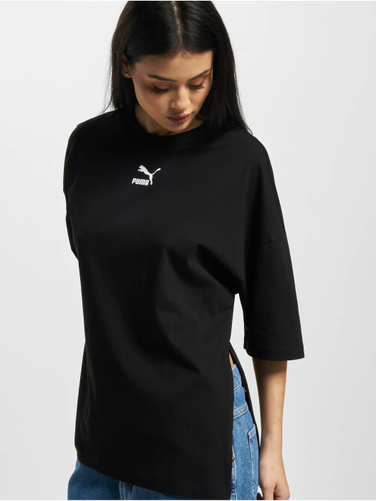 Puma Damen T-Shirt Classics Oversized in schwarz