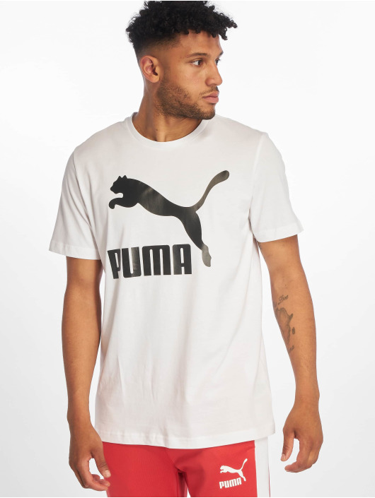Puma T-Shirty Logo bialy