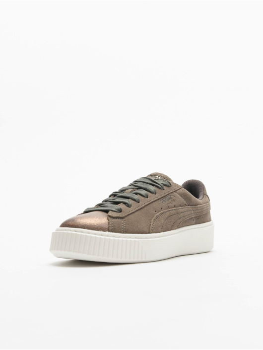 Puma Tøysko Suede Platform grå