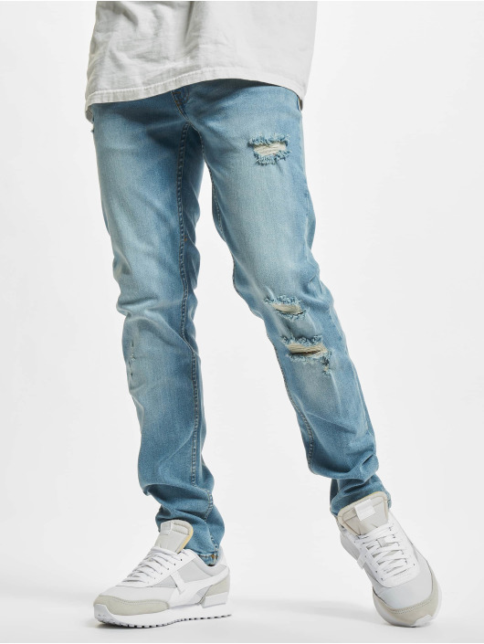Redefined Rebel Slim Fit Jeans RRStockholm Destroy modrá