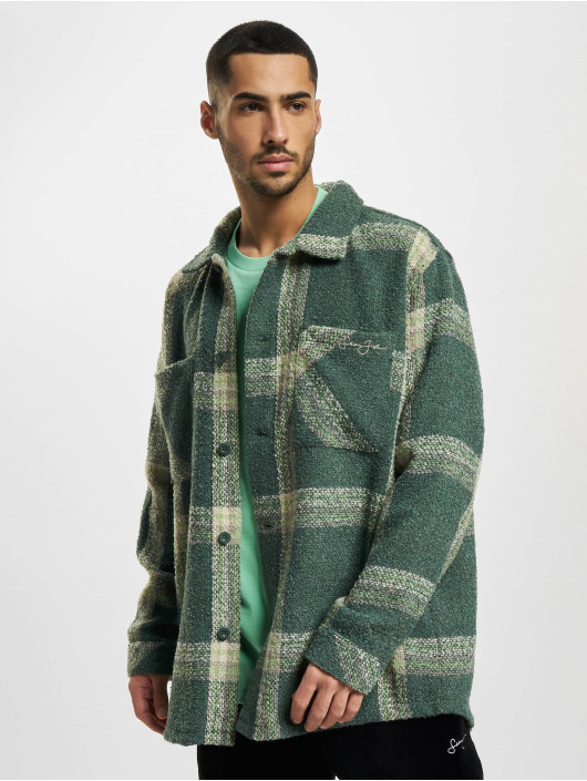 Sean John Chaqueta de entretiempo Script Logo Bouclé oliva