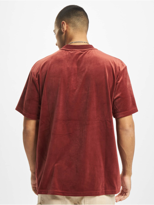 Sean John T-Shirt Script Logo Velours red