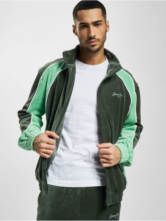 Sean John Välikausitakit Script Logo Colorblock Velours oliivi