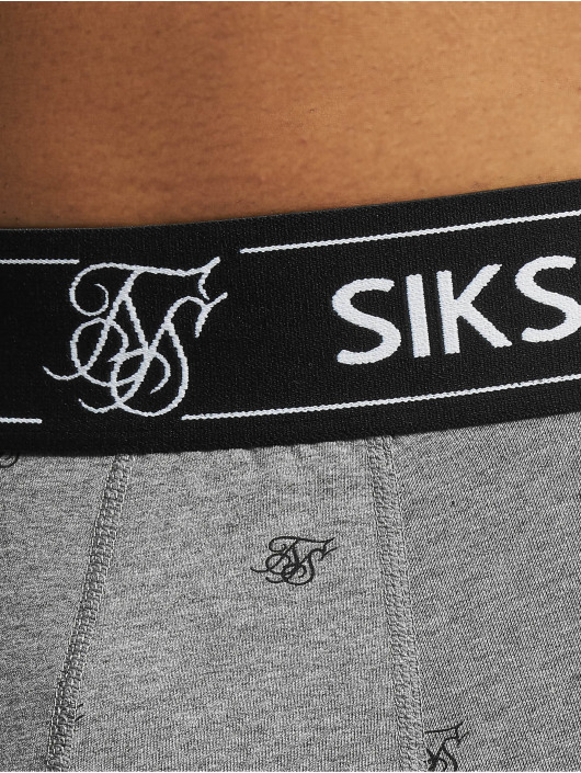 Sik Silk Boxerky Logo Print 3-Pack biela
