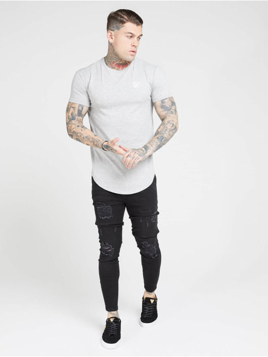 Sik Silk Jean skinny Distresed noir