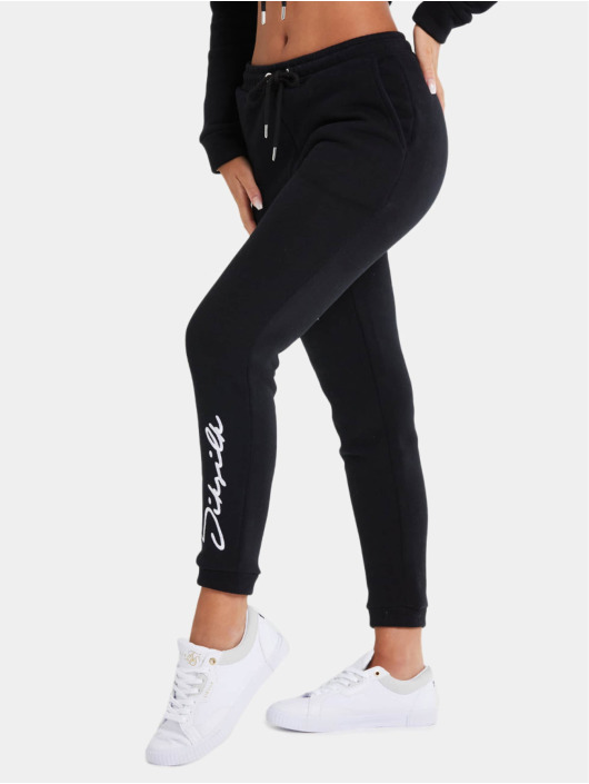 Sik Silk Damen Jogginghose Essential in schwarz
