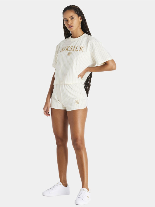 Sik Silk Short Luxe Stripe beige