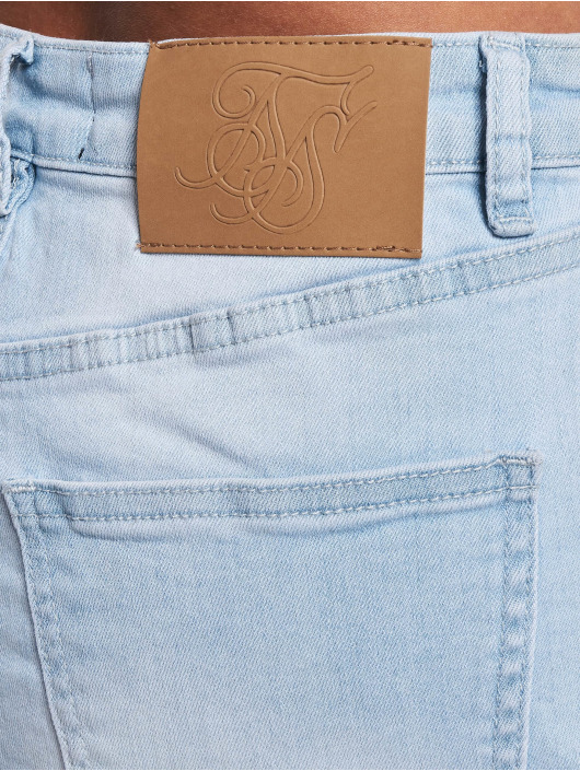 Sik Silk Short Distressed Skinny bleu