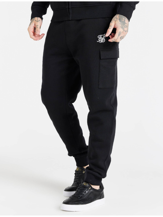 Sik Silk Spodnie do joggingu Cargo Fleece czarny