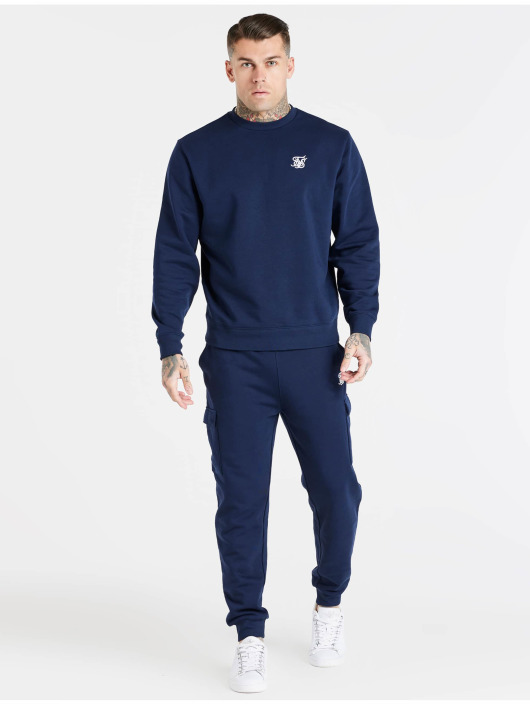 Sik Silk Spodnie do joggingu Cargo Fleece niebieski