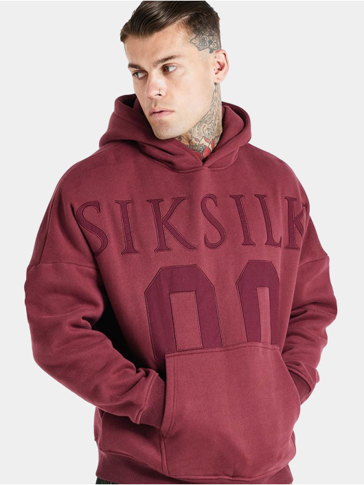 Sik Silk Sweat capuche Drop Shoulder Relaxed Fit rouge