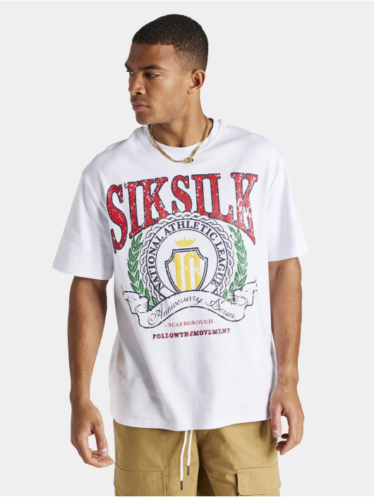 Sik Silk T-skjorter Varsity Anniversary Oversized hvit