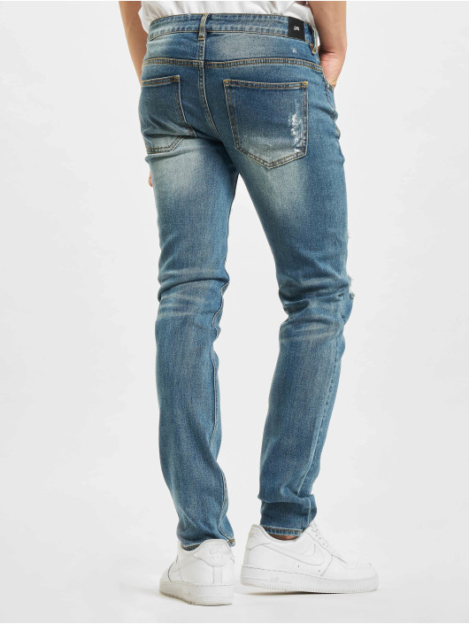 Sixth June Jean slim Destroyed Washed bleu