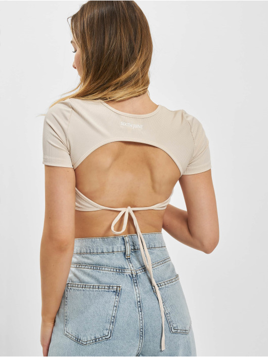 Sixth June Top Backless beis