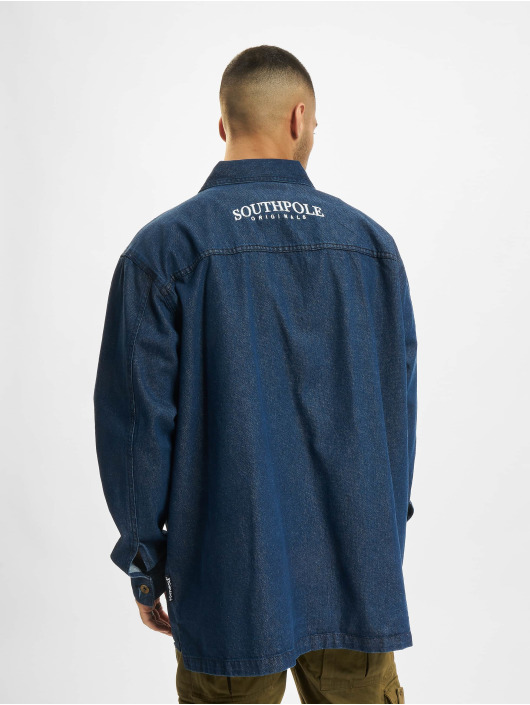 Southpole Camicia Oversized Denim blu