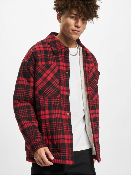 Southpole Kurtki przejściowe Flannel Quilted Shirt czerwony