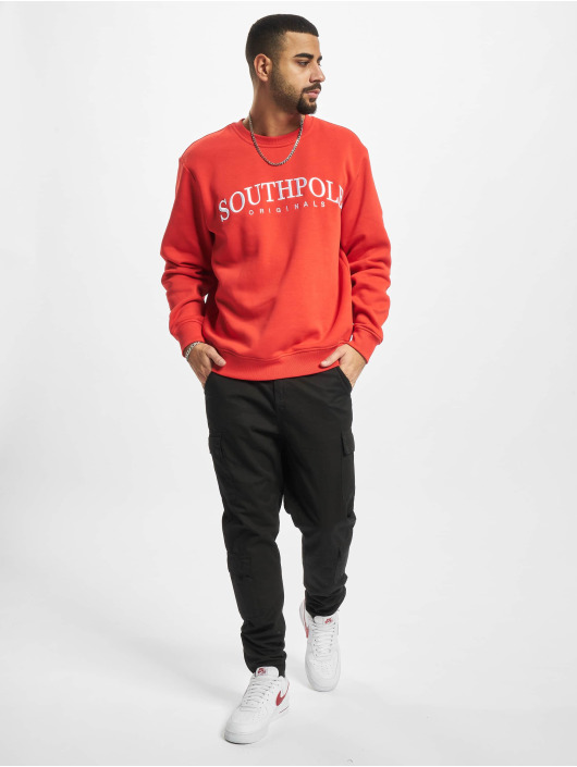 Southpole Pullover Script 3D Embroidery rot