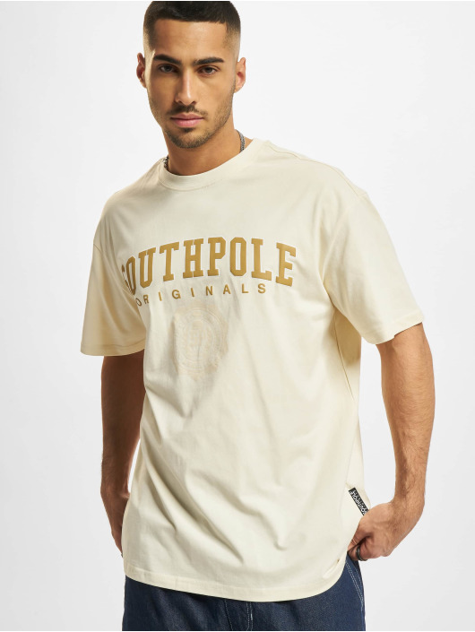 Southpole t-shirt College Script beige