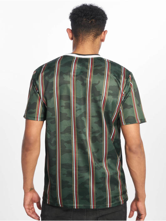 Southpole T-Shirt Thin Vertical Stripes green