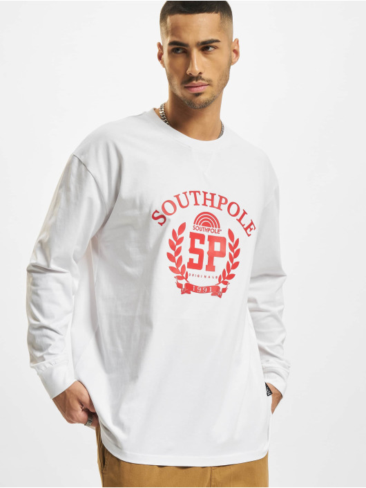 Southpole T-Shirt manches longues College blanc