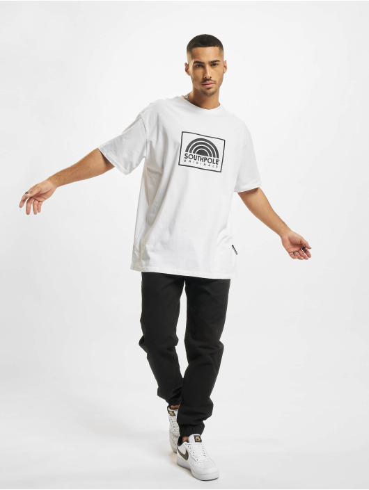 Southpole T-Shirty Square Logo bialy