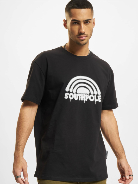 Southpole T-skjorter Spray Logo svart