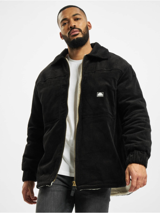 Southpole Herren Übergangsjacke Corduroy Sherpa in schwarz