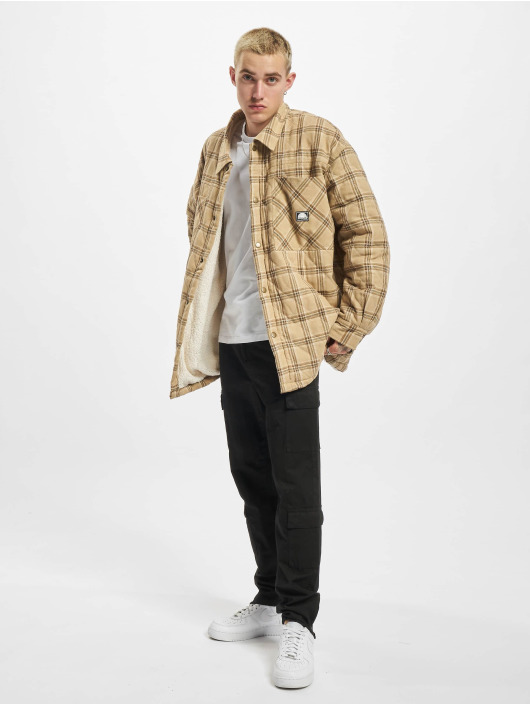 Southpole Zomerjas Flannel Quilted Shirt beige