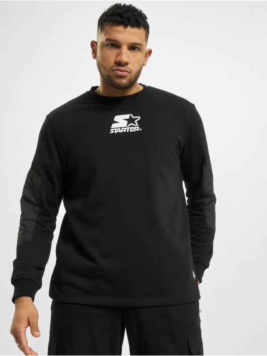 Starter Herren Pullover Panel in schwarz